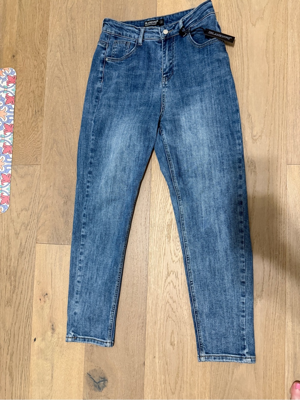 Blank NYC NWT The Bowery Light Blue Mom Jeans
